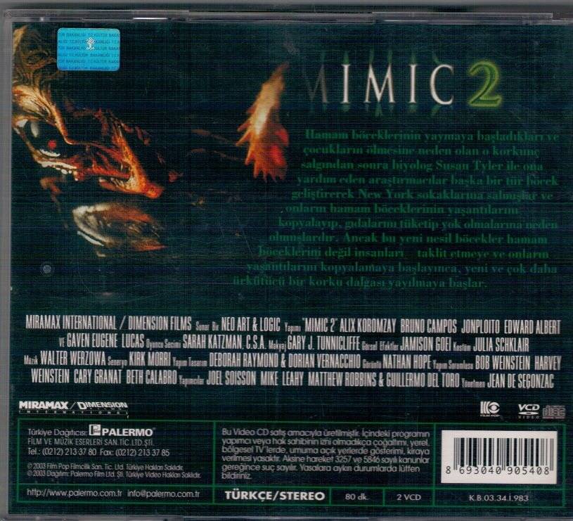 Mimic 2 VCD Film VCD8262 - 2