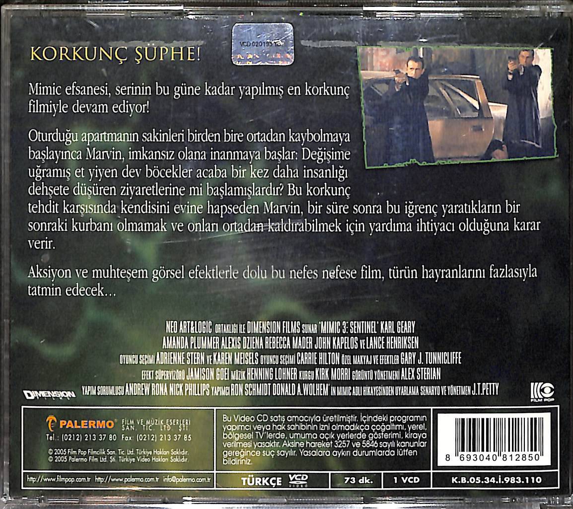 Mimic 3 - Tehlikeli Yaratıklar 3 (2003) Orjinal VCD Korku Film VCD28055 - 2