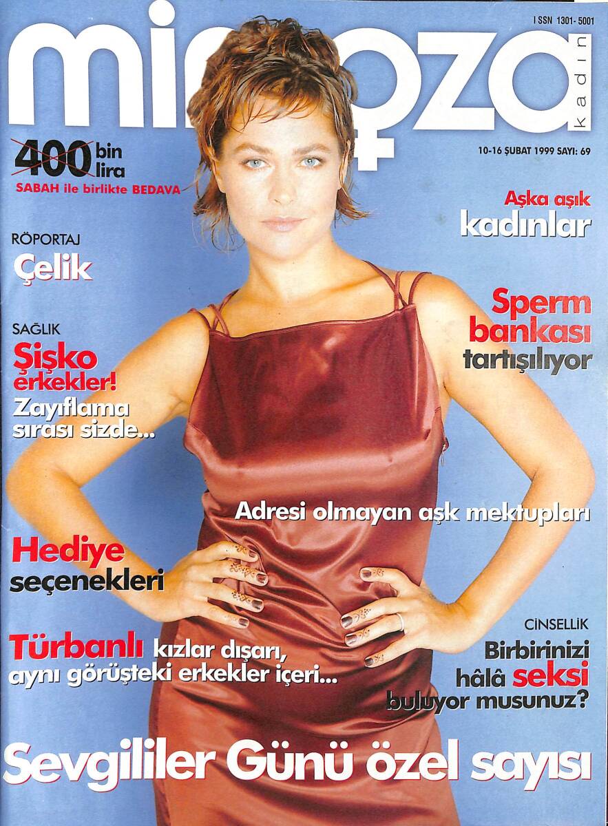 Mimoza Kadın Dergisi 10-16 Şubat 1999 Sayı : 69 - Adresi Olmayan Aşk Mektupları - Aşka Aşık Kadınlar NDR89185 - 1