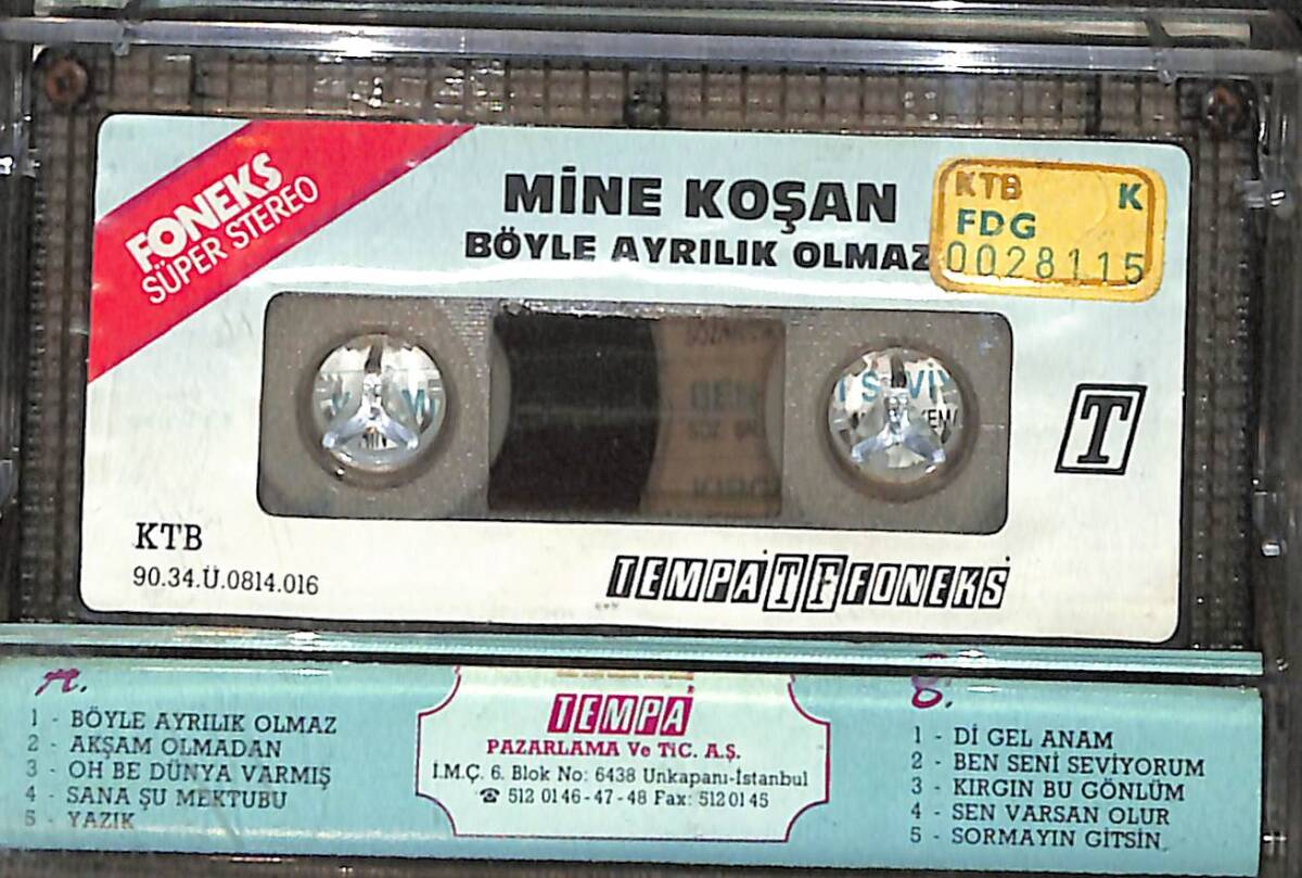 Mine Koşan - Böyle Ayrılık Olmaz Kaset (İkinci El) KST26725 - 2