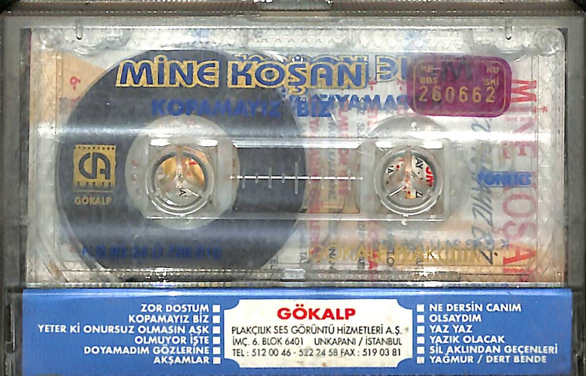 Mine Koşan – Kopamayız Biz – Orijinal Kaset (İkinci El) * Gökalp Plakçılık - 1993 - Kırmızı Bandrol * KST31220 - 2