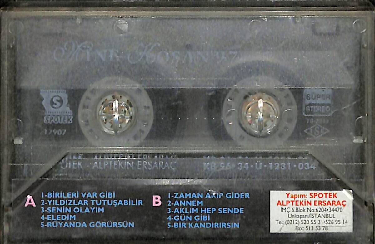 Mine Koşan - Mine Koşan '97 Orijinal Kaset (İkinci El) KST30851 - 2