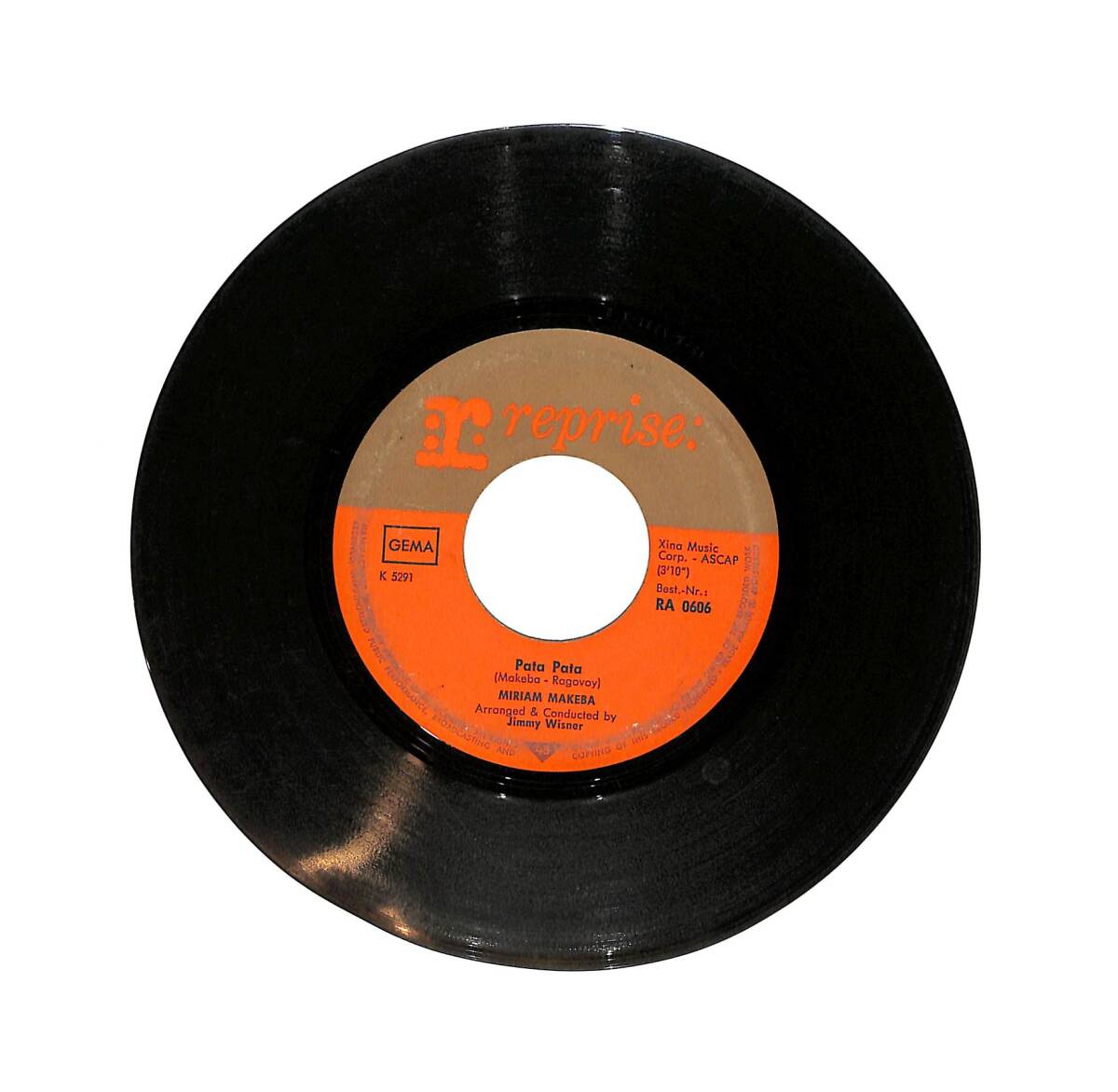 Miriam Makeba - Pata Pata / The Ballad Of The Sad Young Men PLAK (10/6.5) PLK25770 - 1