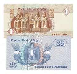 Mısır 1/25 Pound/Piaster Takım ÇİL YKP8452 - 2