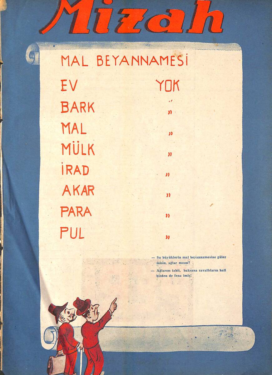 MİZAH Tarafsız Memleket Mecmuası Sayı:166 9 Eylül 1949 NDR94842 - 1