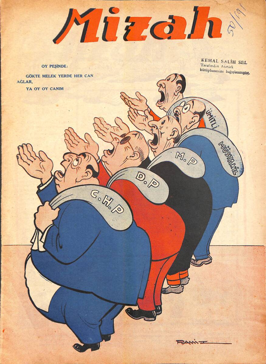 MİZAH Tarafsız Memleket Mecmuası Sayı:191 3 Mart 1950 NDR94830 - 1