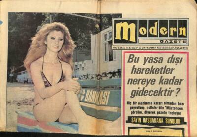 Modern Gazetesi 16-22 Temmuz 1974 - Ülkü Özen Almanya Turnesinin Yoğunluğunu Çıkarıyor GZ94274 - 1