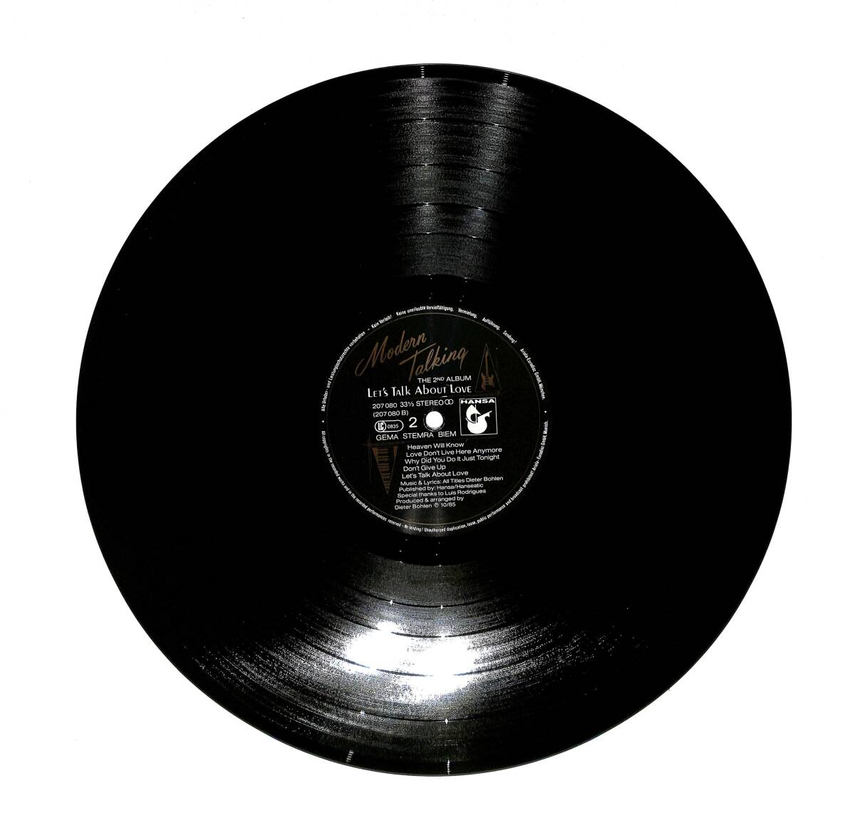 Modern Talking - Let's Talk About Love (The 2nd Album) (Almanya Baskı) LP PLAK (10/8.5) PLK25975 - 1