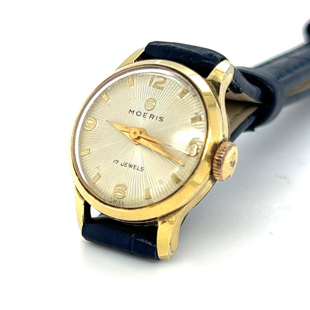MOERIS Altın Kaplama Kurmalı Bayan Kol Saati EBY318 - 5