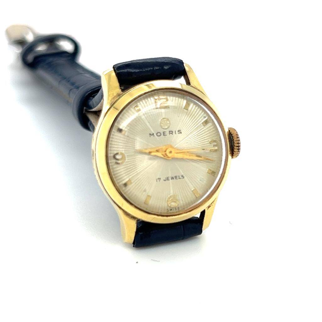 MOERIS Altın Kaplama Kurmalı Bayan Kol Saati EBY318 - 3