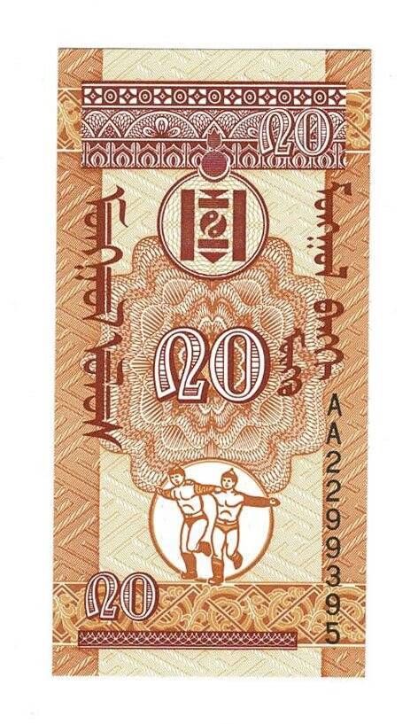 Moğolistan 20 Tugrik 1993 ÇİL YKP6771 - 2