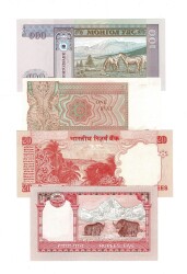 Moğolistan/Burma/Hindistan/Nepal Yabancı Kağıt Para Lotu ÇİL YKP8434 - 2