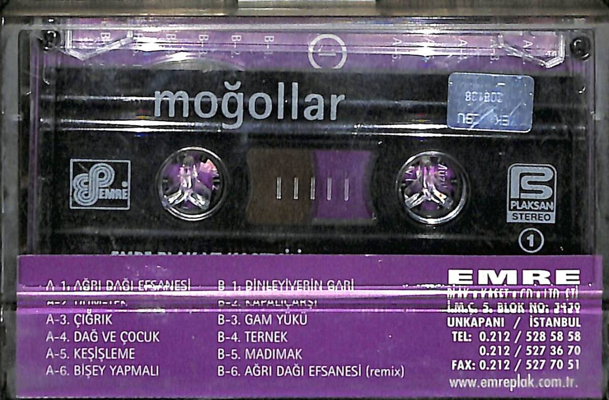 Moğollar 1968 - 2000 Orijinal Kaset (İkinci El) * Emre Kaset - 2001 * KST29985 - 2