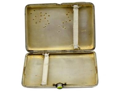 Rus Yapımı 84 Damgalı Altın İşlemeli Savatlı Gümüş Sigara Tabakası – Antika, Büyük Boy (190.68 gr) AOB1055 - 3