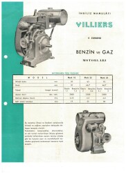 MOTOR-Burla Biraderler - 1940 Vıllıers Benzin ve Gaz Motorları Reklam Broşörü EFM(N)1091 - 7