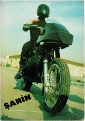 Motosiklet Sürücüsü Temalı Kartpostal Büyük Boy KRT5605 - Gökçekoleksiyon