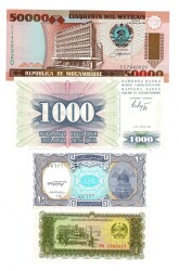 Mozambik/Laos/Bosna Hersek/Mısır Yabancı Kağıt Para Lotu ÇİL/ÇA YKP8352 - 3