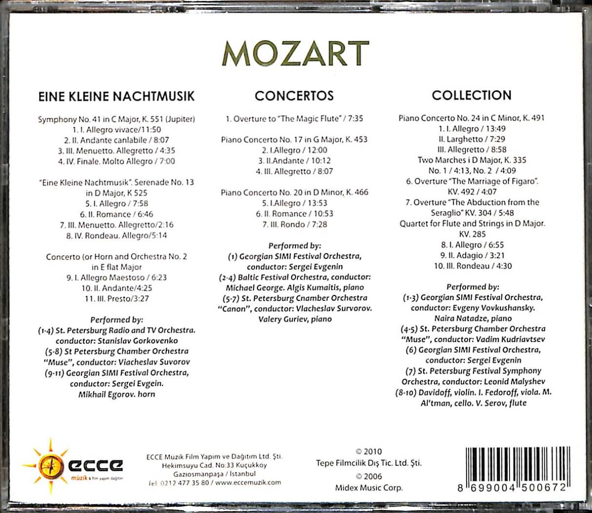 Mozart - Butterfly Collection CD (İkinci El) CD5588 - 2
