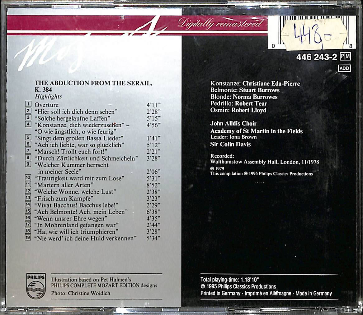 Mozart – Die Entführung aus dem Serail – Sir Colin Davis (İkinci El) CD5209 - 2