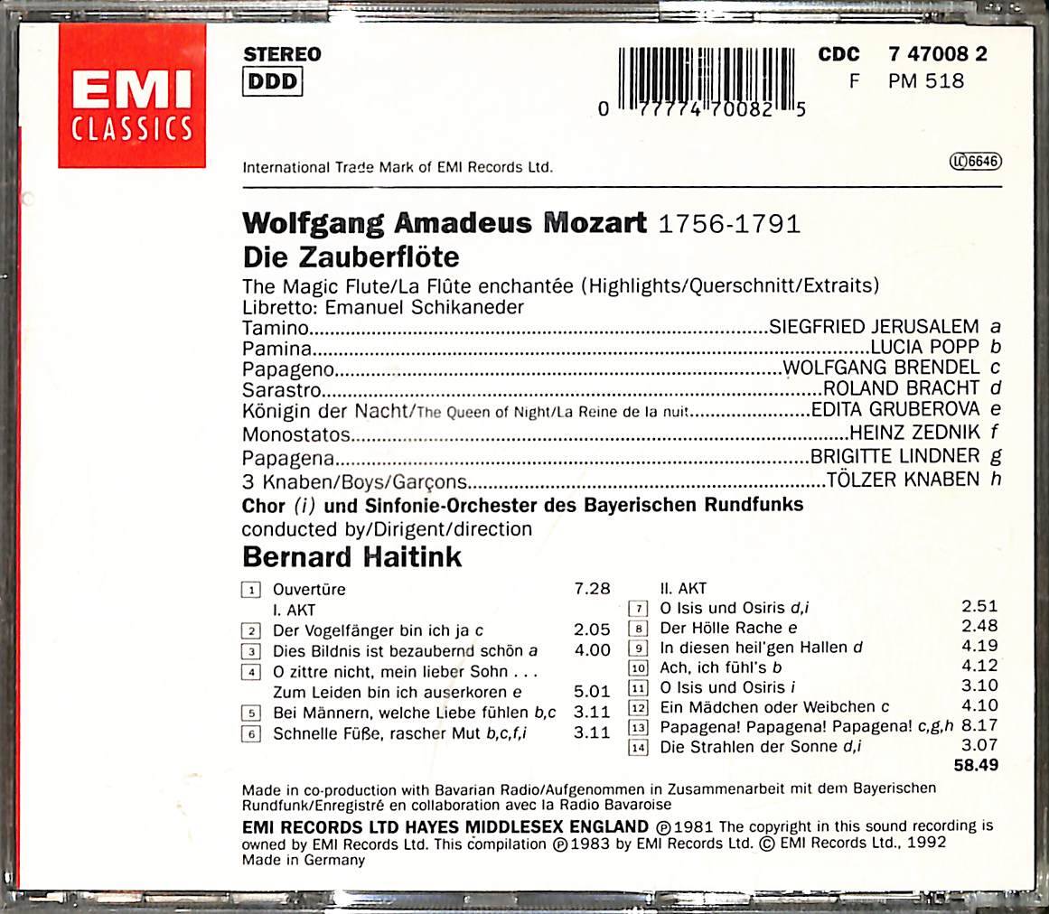 Mozart - Die Zauberflöte CD (İkinci El) CD5434 - 2