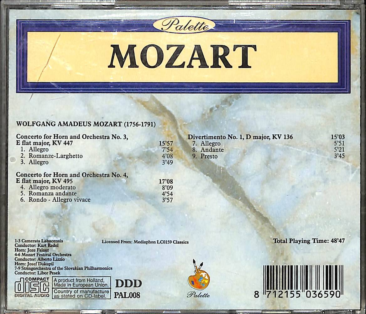 Mozart Divertimento Nr. 1, Horn Concerti CD (İkinci El) CD4065 - 2