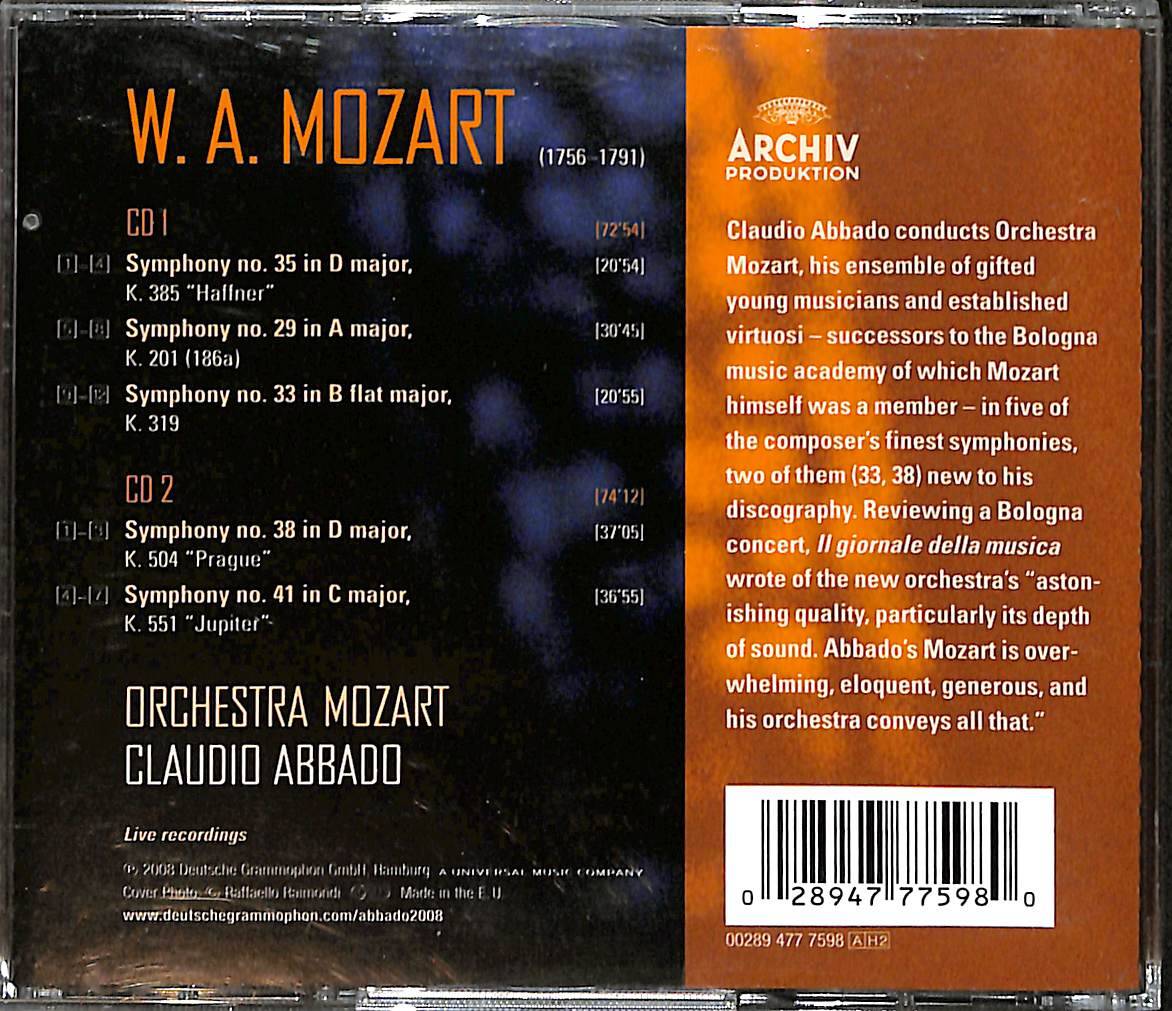 Mozart - Symphonies CD (İkinci El) CD4152 - 2