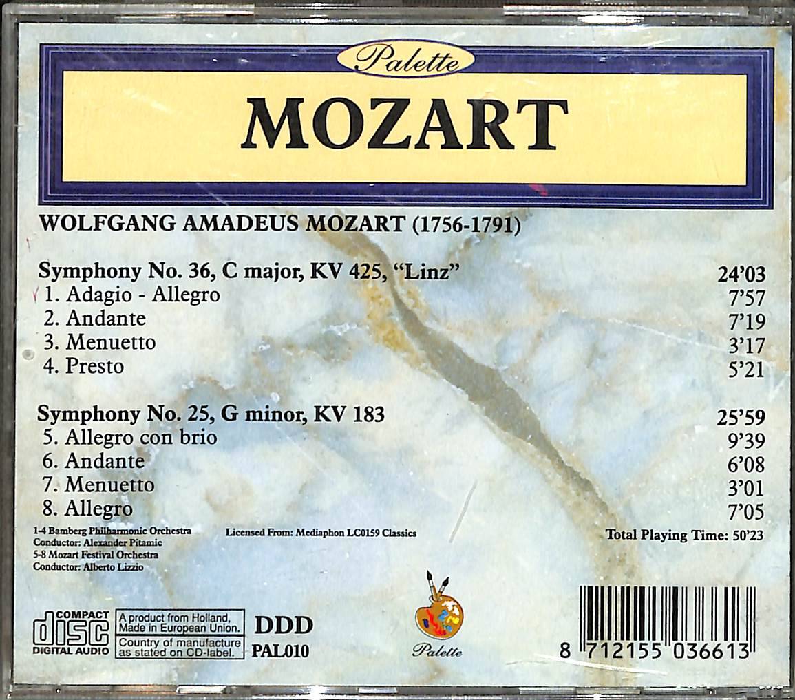 Mozart Symphony Nr. 36 Linz Symphony Nr. 25 CD (İkinci El) CD4069 - 2