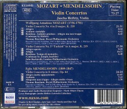 Mozart: Violin Concertos 4 & 5 - Mendelssohn: Violin Concerto CD (İkinci El) CD4015 - 2