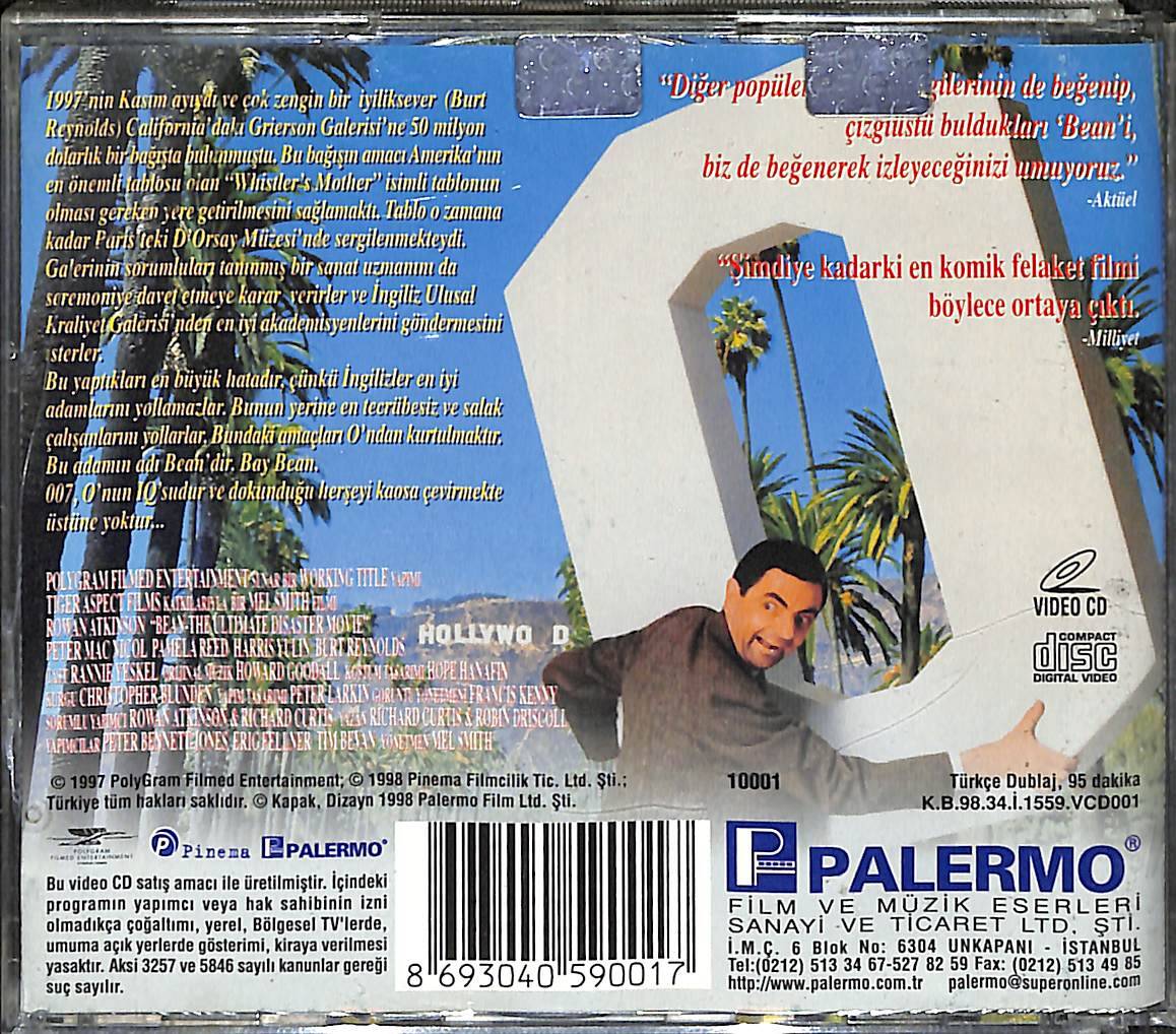 Mr. Bean En Büyük Felaket – Bean (1997) Orjinal VCD Film ' Rowan Atkinson ' VCD27923 - 2