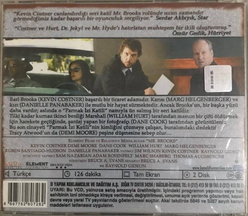 Mr Brooks Film VCD7209 - 2