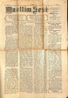 Muallim Sesi Dergisi 15 Eylül 1934 Sayı 1 DRG1587 - 1