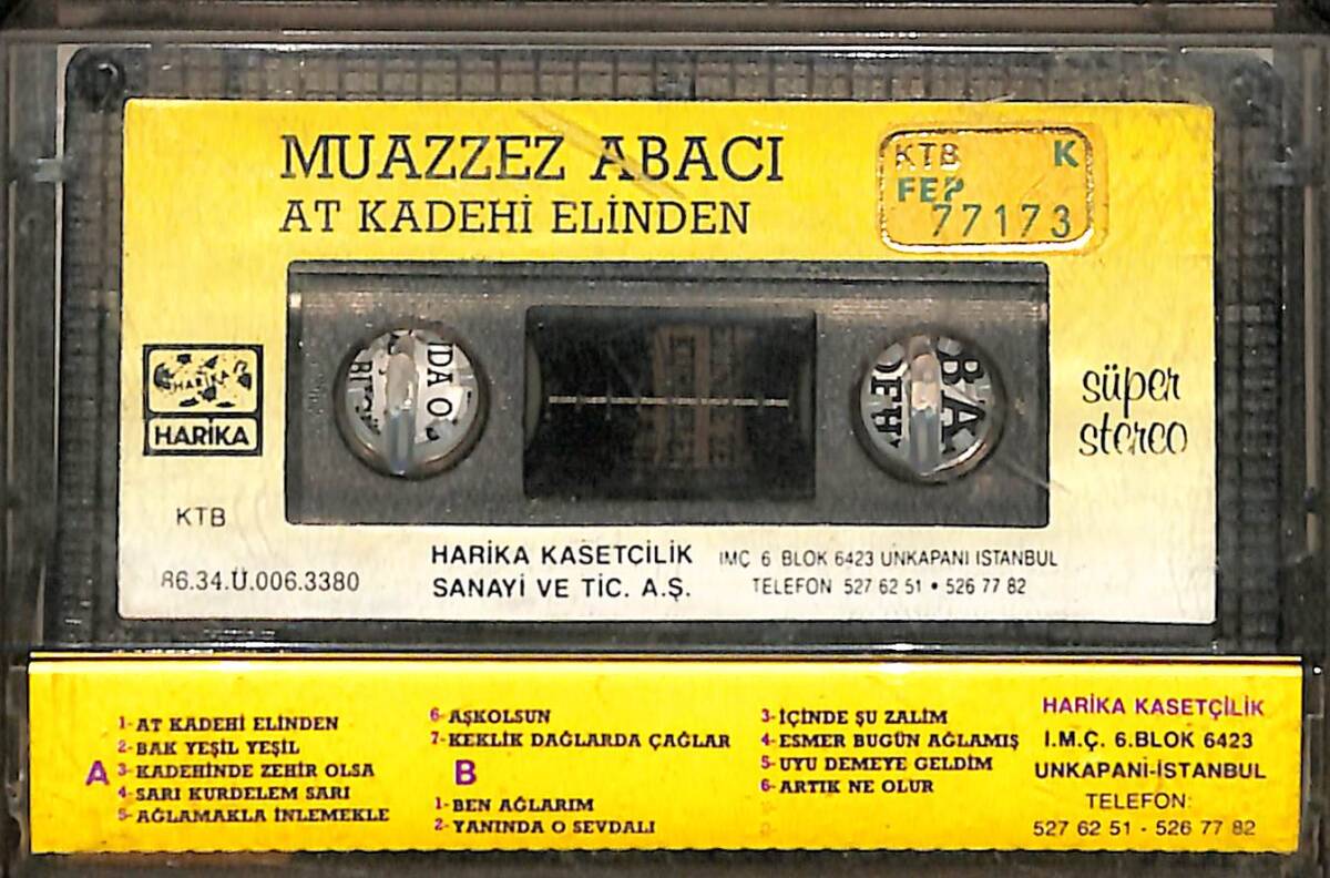 Muazzez Abacı-7 - At Kadehi Elinden Kaset (İkinci El Kaset) KST29702 - 2