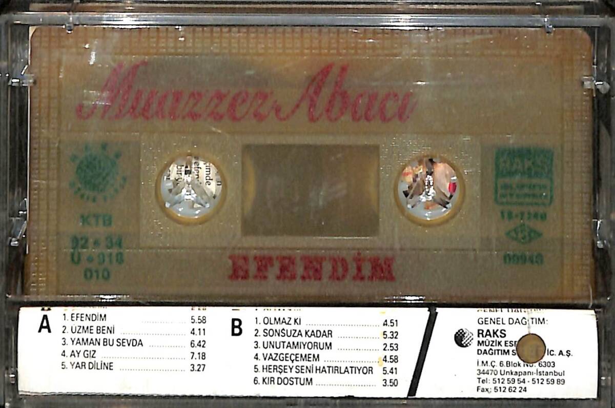 Muazzez Abacı - Efendim Kaset (İkinci El) KST28540 - 2