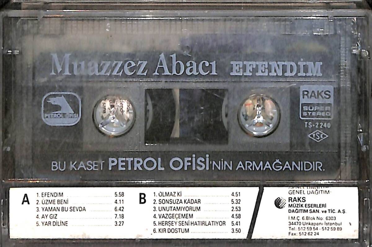Muazzez Abacı - Efendim Kaset (İkinci El) KST28585 - 2