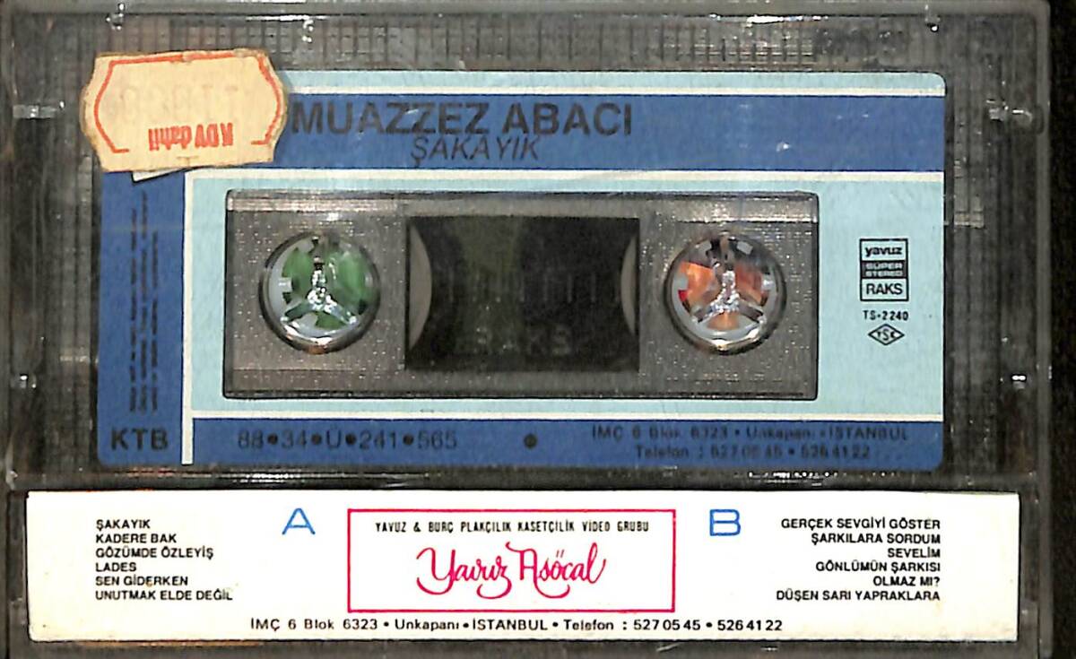 Muazzez Abacı - Şakayık Kaset (İkinci El Kaset) KST29726 - 2