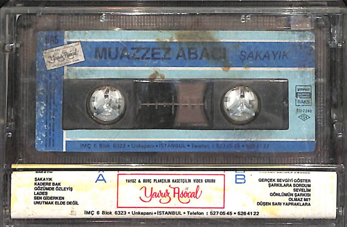  Muazzez Abacı - Şakayık Orijinal Kaset (İkinci El) * Kâğıt Baskı * KST30898 - 2