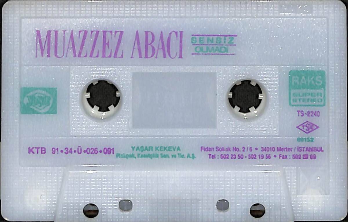 Muazzez Abacı - Sensiz Olmadı Kaset (Sarı Bandrol - İkinci El) KST27809 - 1