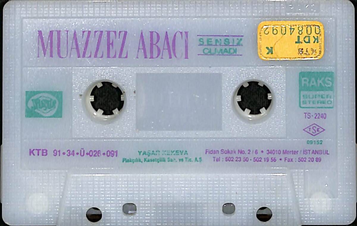 Muazzez Abacı - Sensiz Olmadı Kaset (Sarı Bandrol - İkinci El) KST27809 - 2