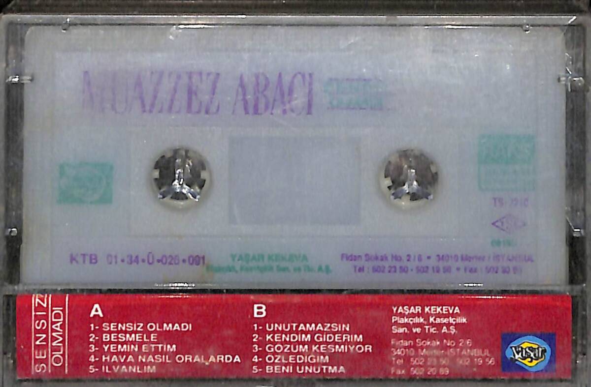 Muazzez Abacı - Sensiz Olmadı Orijinal Kaset (Sıfır) KST30829 - 2