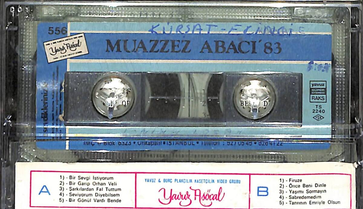 Muazzez Abacı – Sevdiklerinizle Muazzez Abacı '83 Orijinal Kaset (İKİNCİ EL) * Yavuz & Burç Plakçılık - 1983 - Kağıt Baskı * KST31188 - 2