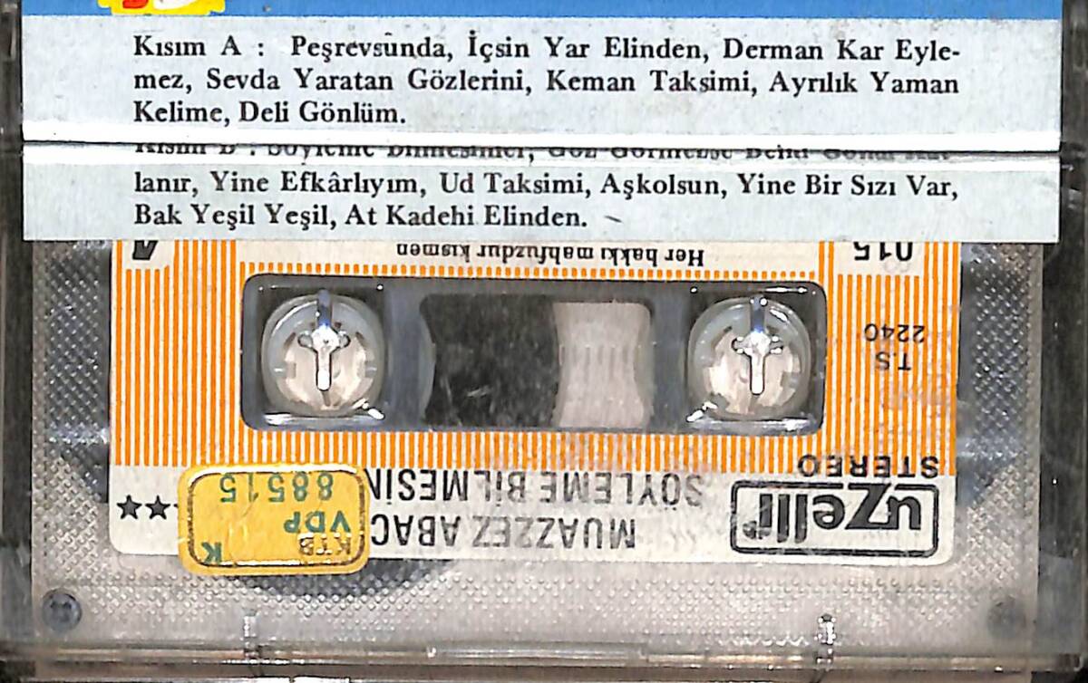 Muazzez Abacı - Söyleme Bilmesinler (Uzelli) Kaset (İkinci El Kaset) KST29685 - 2