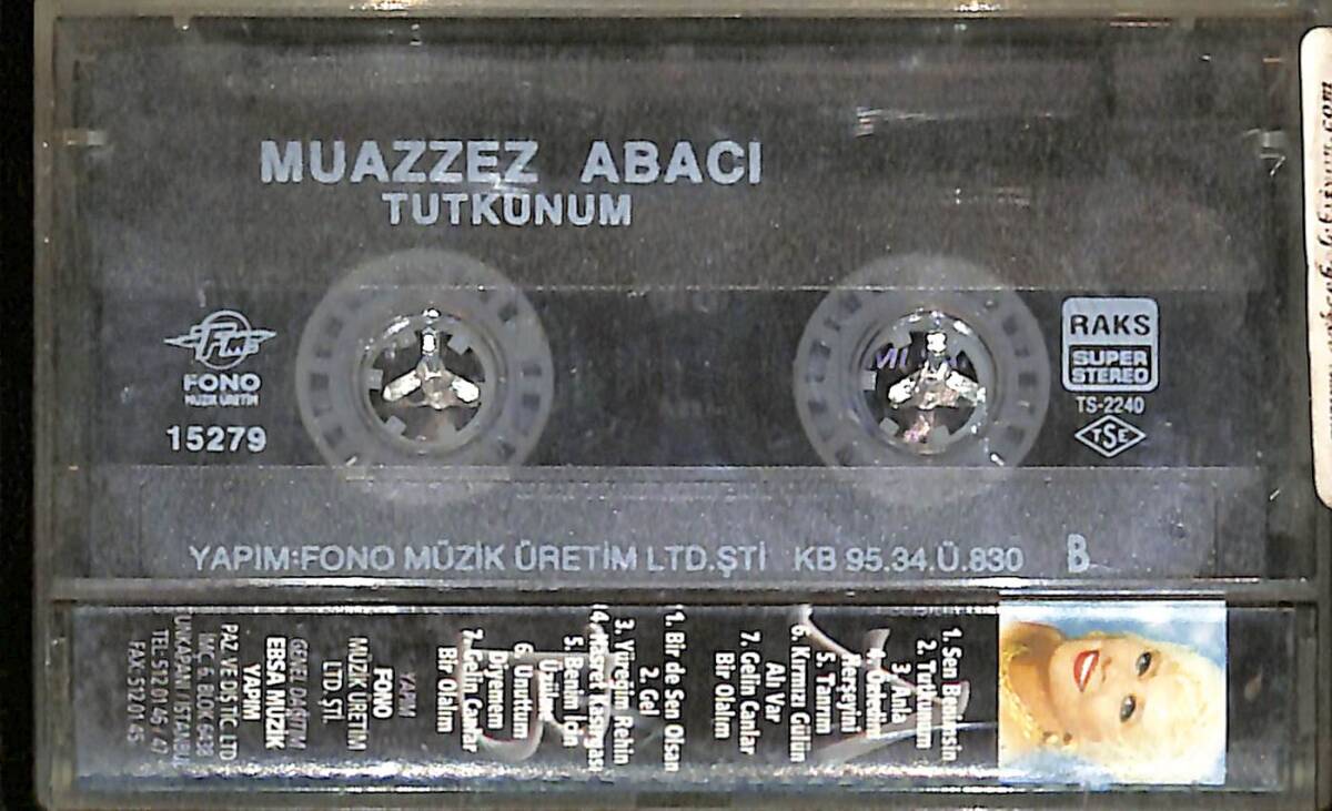 Muazzez Abacı - Tutkunum Kaset (İkinci El) KST27103 - 2