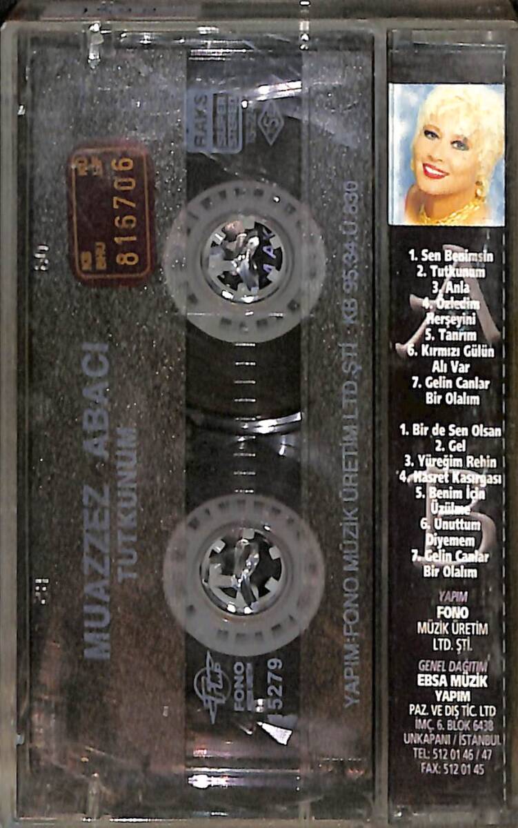Muazzez Abacı - Tutkunum Kaset (İkinci El) KST28593 - 2