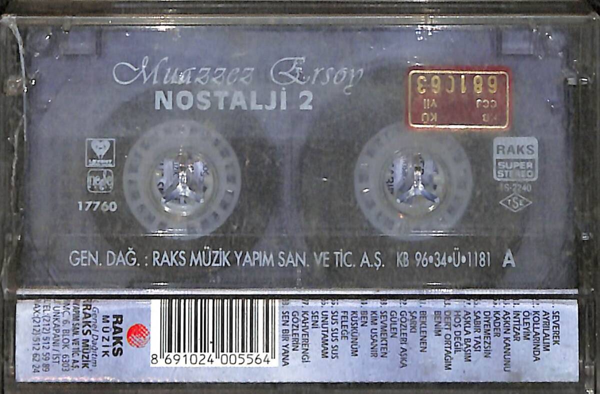 Muazzez Ersoy - Nostalji 2 Kaset (İkinci El) KST26533 - 2
