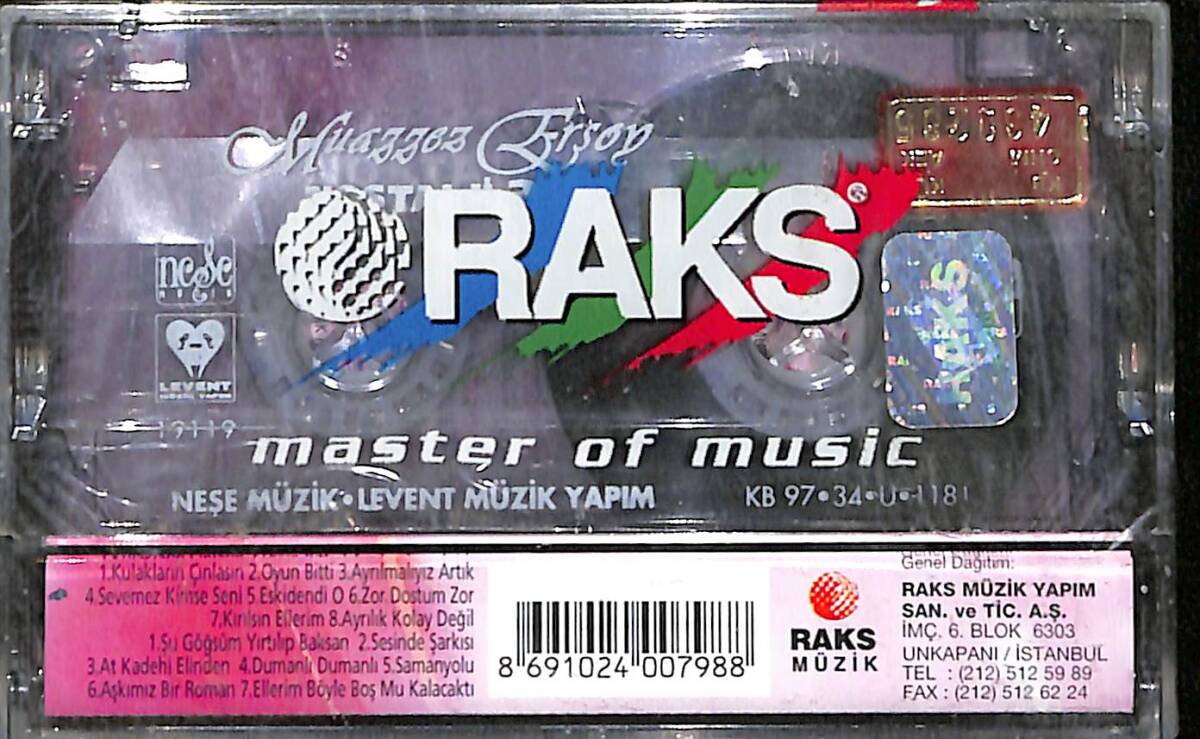 Muazzez Ersoy – Nostalji 3 Orijinal Kaset (sıfır) * Neşe Müzik & Levent Müzik Yapım - Kırmızı Bandrol - 1997 * KST30309 - 2