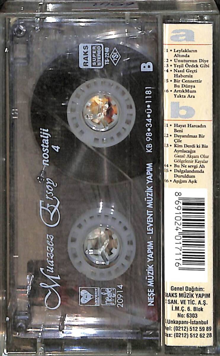 Muazzez Ersoy - Nostalji 4 Kaset (İkinci El) KST28561 - 2