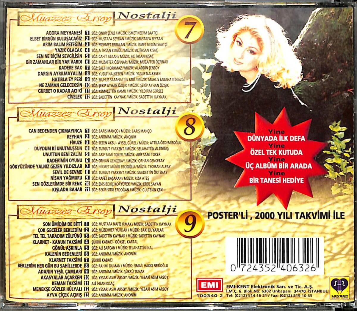 Muazzez Ersoy - Nostalji 7 - 8 - 9 CD (İkinci El) CD5716 - 2