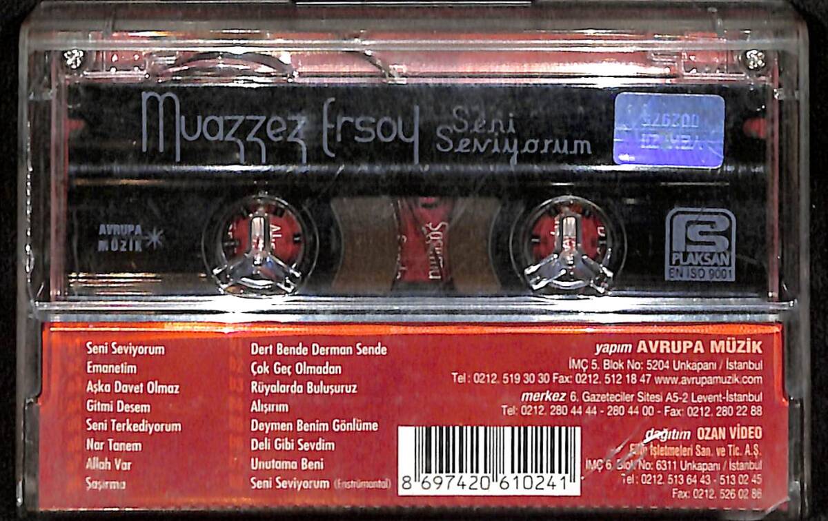Muazzez Ersoy - Seni Seviyorum Kaset (İkinci El) KST28628 - 2