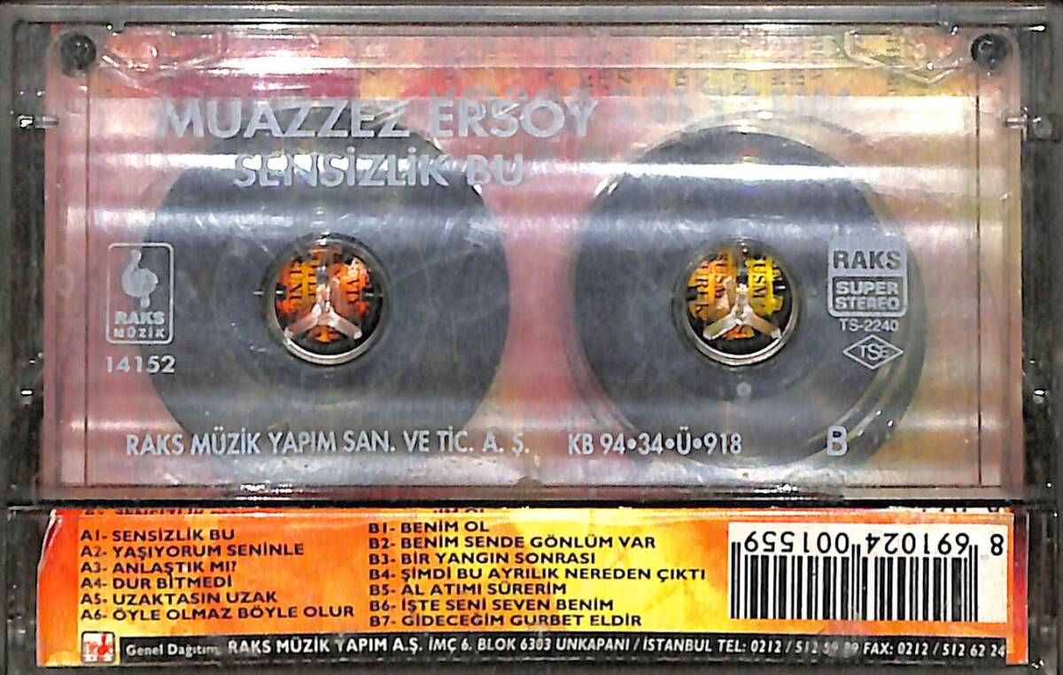 Muazzez Ersoy – Sensizlik Bu Kaset (İkinci El) KST29828 - 2