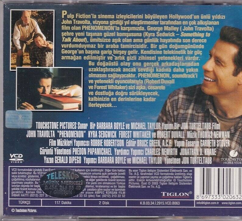 Mucize Phenomenon - John Travolta VCD Film VCD9907 - 2